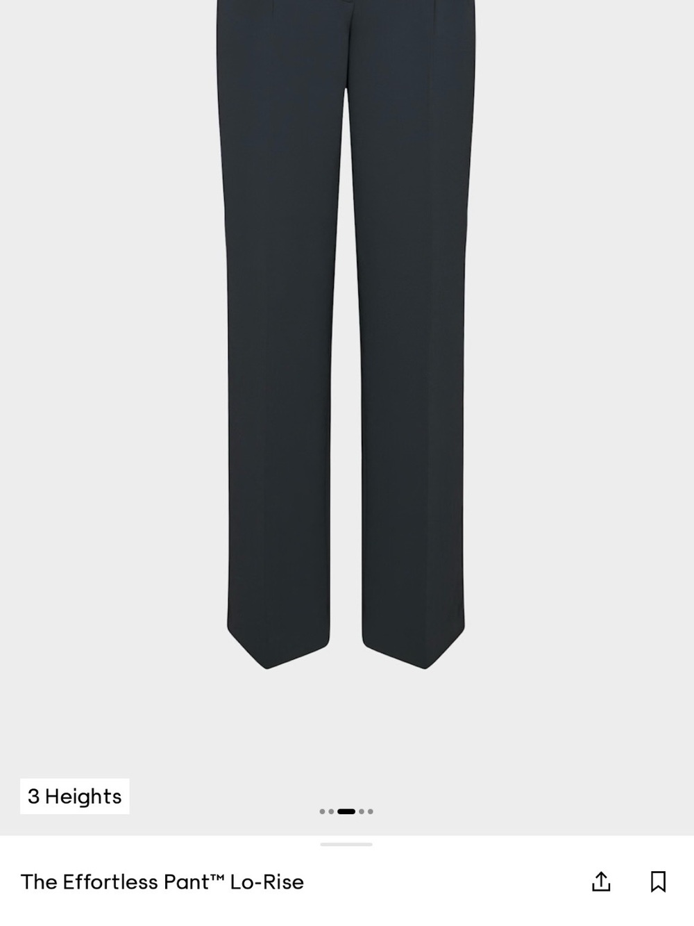 Aritzia The Effortless Pant™ Lo-Rise in Navy size 2 short